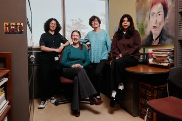 Dr. MarySue Heilemann’s research team, left to right: Katherine Boiton Rodriguez, Heilemann, Mary-Lynn Brecht, and Daniela Flores Romero