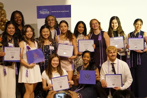 New inductees at the 2025 Sigma Nursing Induction Ceremony