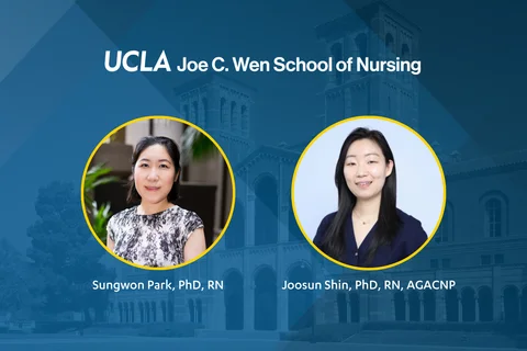 A graphic showing portraits of Dr. Sungwon Park and Dr. Joosun Shin.