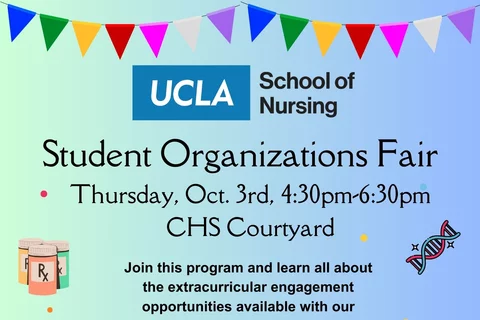 A graphic for the School of Nursing's Student Organization Fair