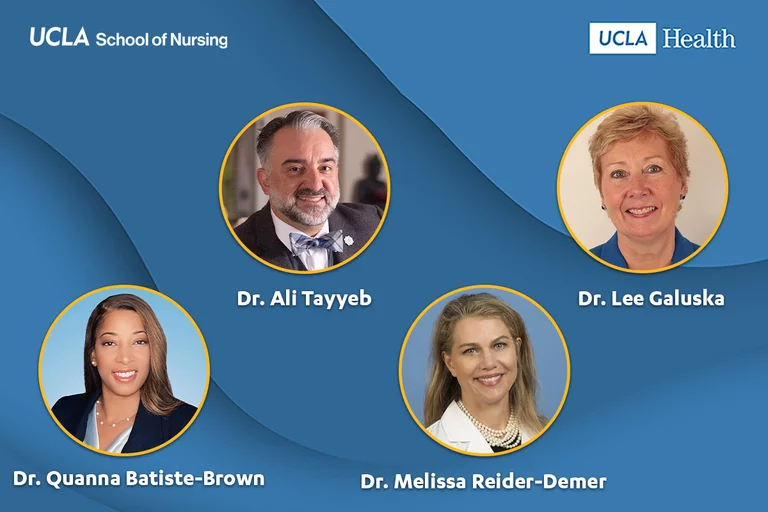 Four 2023 FAAN Inductees, Drs. Ali Tayyeb, Quanna Batiste-Brown, Melissa Reider-Demer, and Lee Galuska
