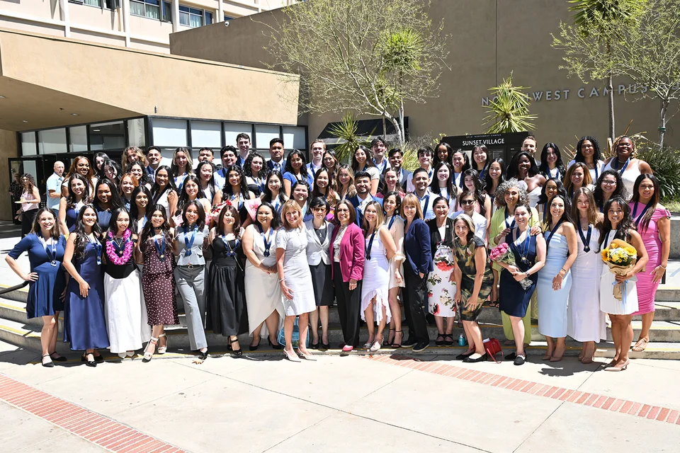 2026 MSN-MECN students gathered at the Blue & Gold Ceremony.