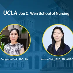 A graphic showing portraits of Dr. Sungwon Park and Dr. Joosun Shin.