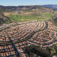 An aerial view of Aliso Canyon
